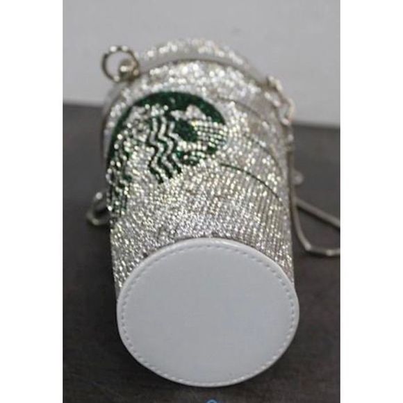 RARE Starbucks Rhinestone Coffee Cup Purse - Picture 4 of 6